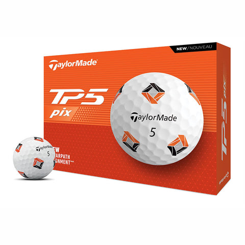 TaylorMade TP5 Pix Golf Balls 12pk - White