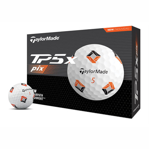 TaylorMade TP5x Pix Golf Balls 12pk - White